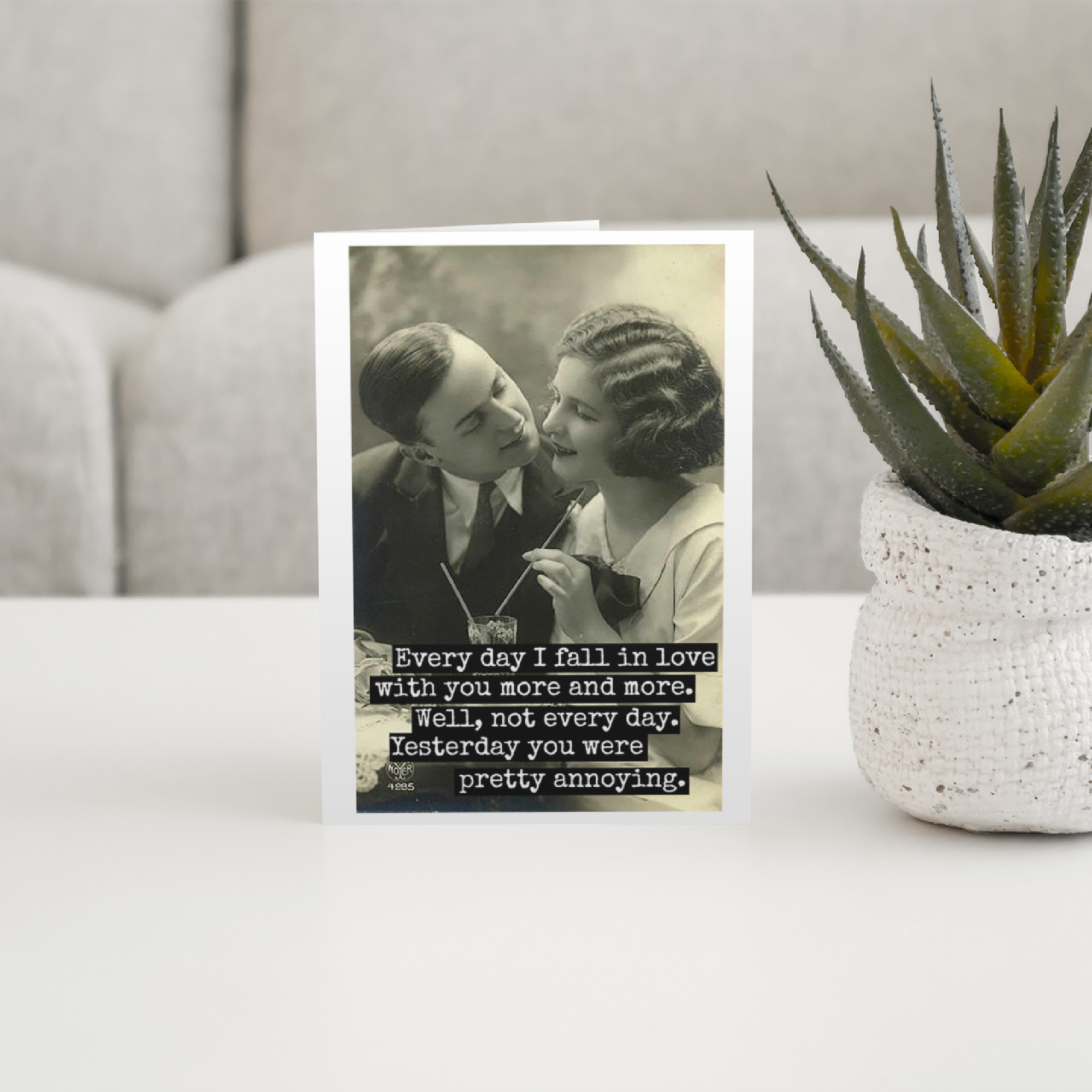 Raven's Rest Studio - Wholesale Love Card - Funny Greeting Card. Every Day I Fall In Love With You...2