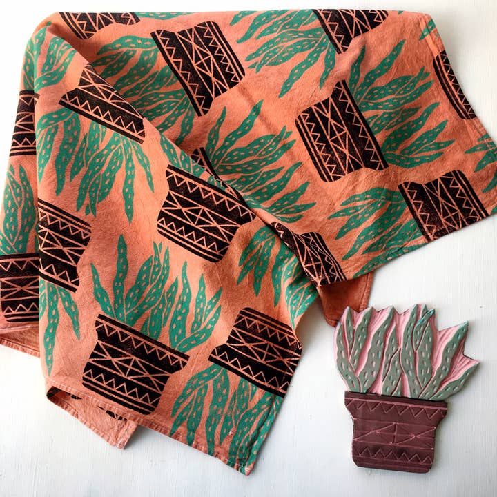 Andria Green - Wholesale Tea Towel - Aloe Vera Tea Towel