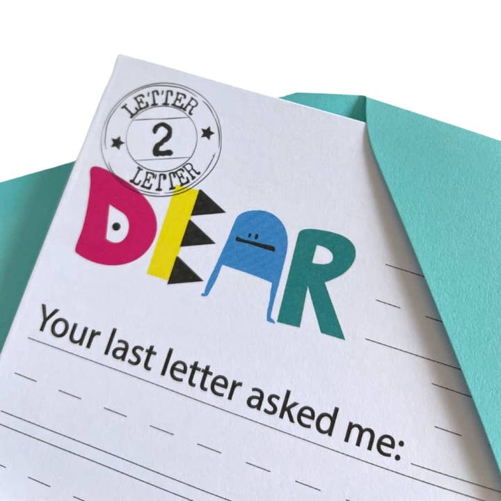 LolliPost - Wholesale Stationery/Notecard Set - Drawstring Bag Kids/Grandparents Pen Pal Kit