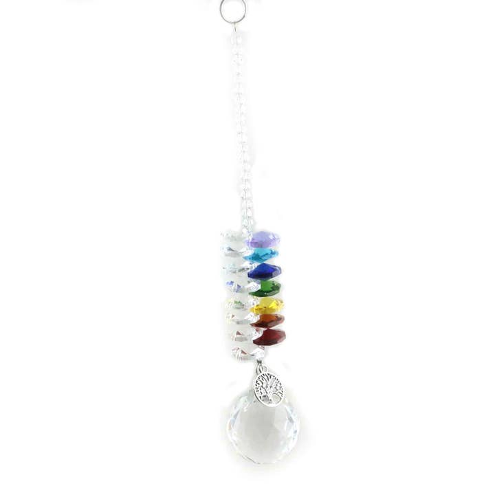Decor N Beyond - Wholesale Suncatcher - Octagon Crystal Ball Life Tree Suncatcher