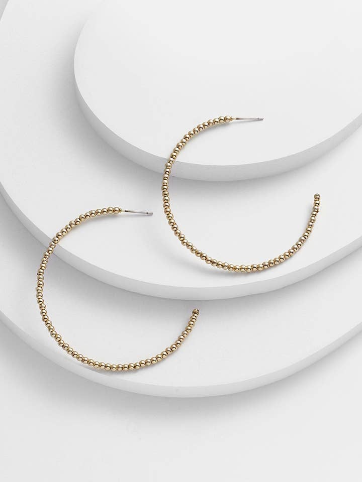JIMENA Beaded Hoop Earrings for wholesale by Kosa Jewels