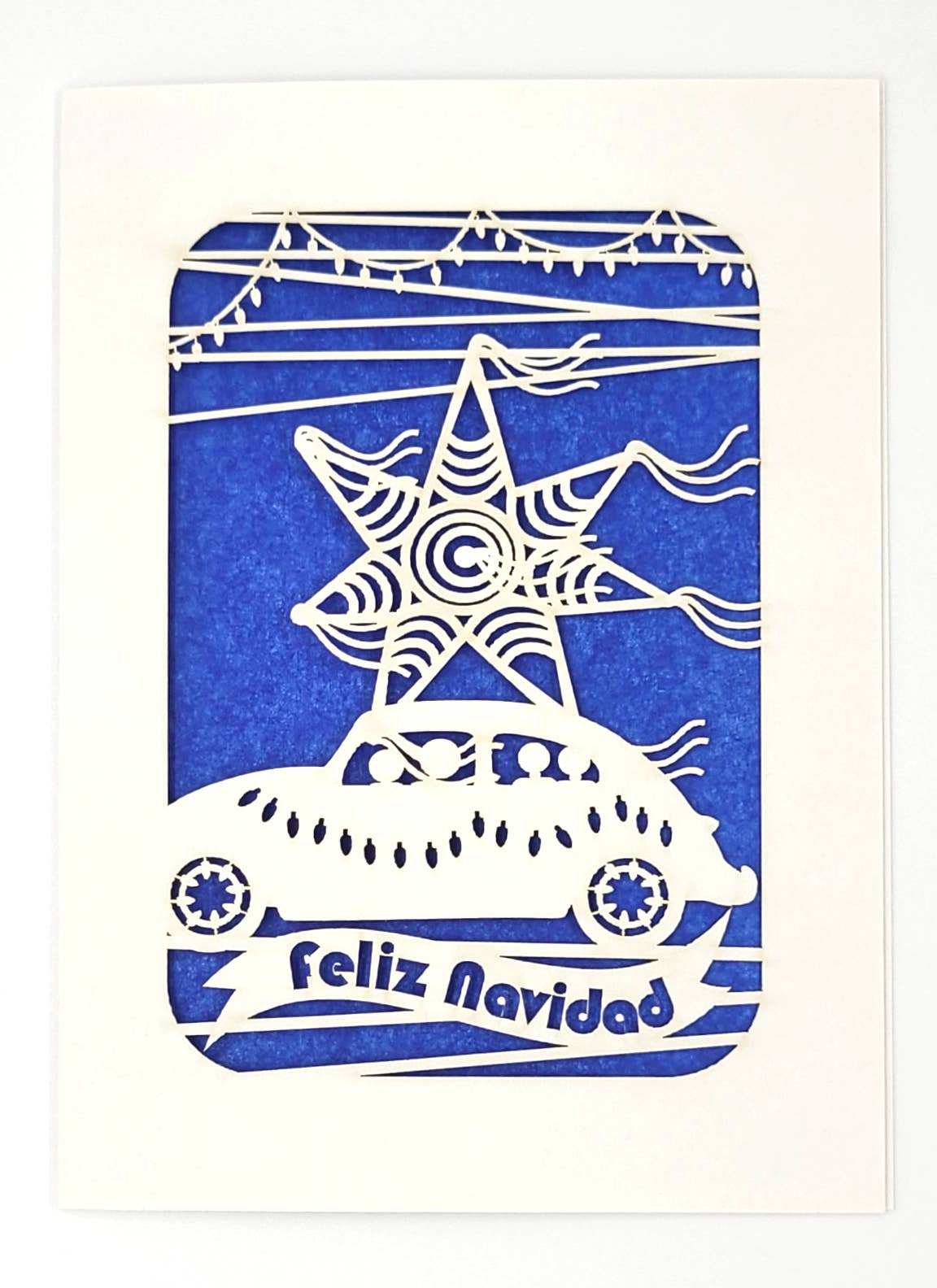 two hermanas – Engroshandel Julekort – Feliz Navidad med en VW bug y Pinta2