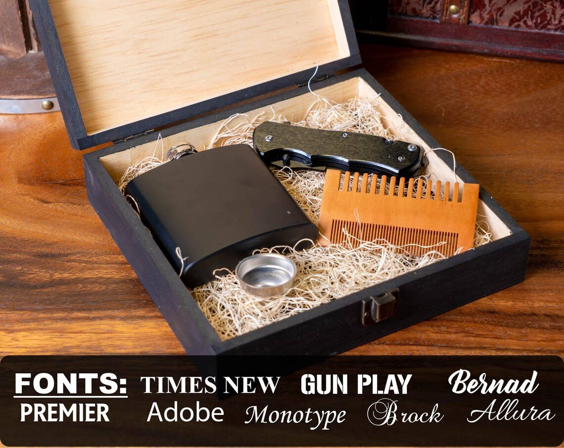 Engrave My Memories - Wholesale Gift Box - Groomsmen Cigar Box,Best Man Box,Gift Box Engraved Cigar Box2