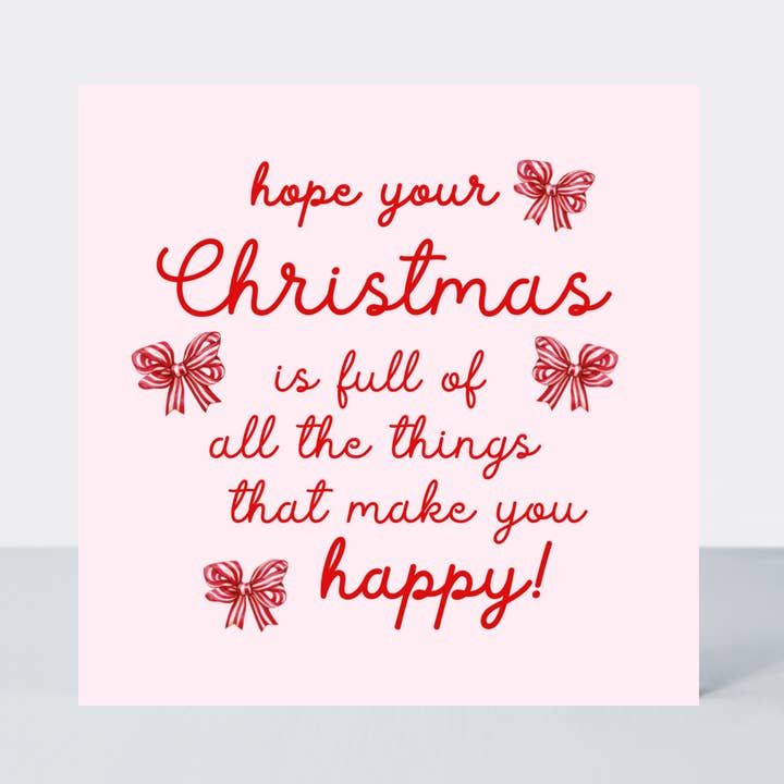 Beauregarde Christmas That Make You Happy Bows Card for wholesale by Petimo