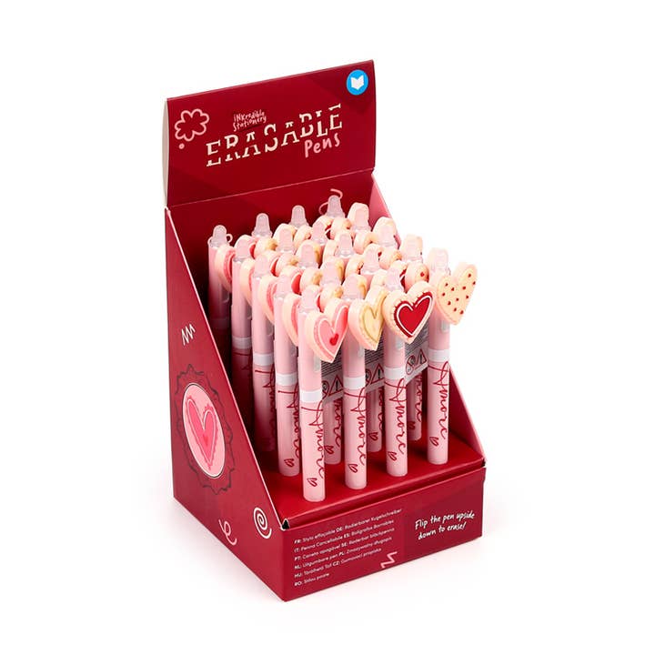 Bolígrafo Borrable Inkredible con Adorno de Corazón Amore para venta al por mayor de Puckator Ltd