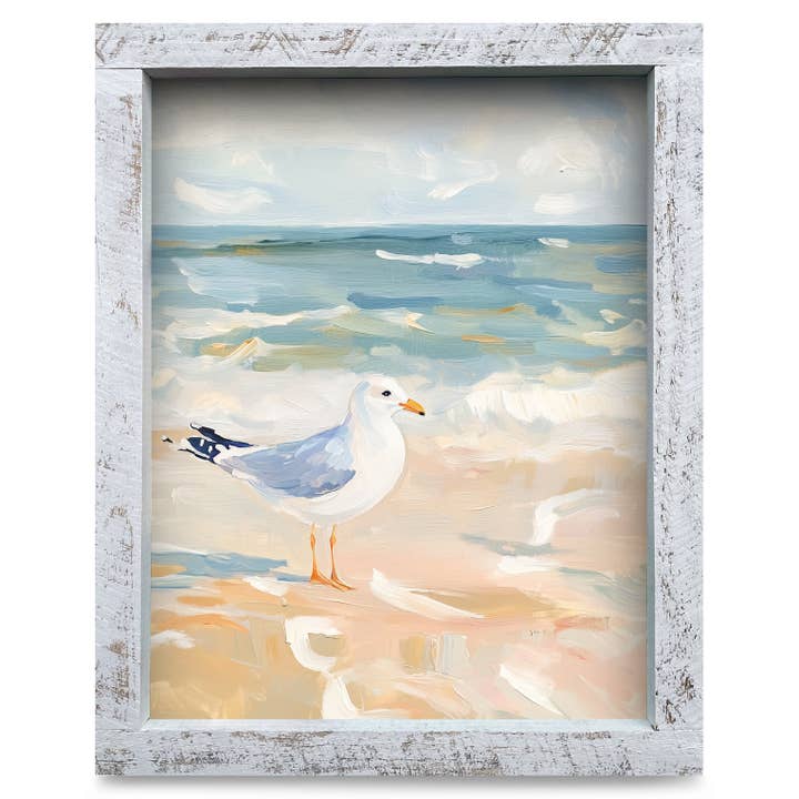 Mouette Classique | Impression d'Art Murale Encadrée en Bois Véritable pour la vente par Mill Wood Art
