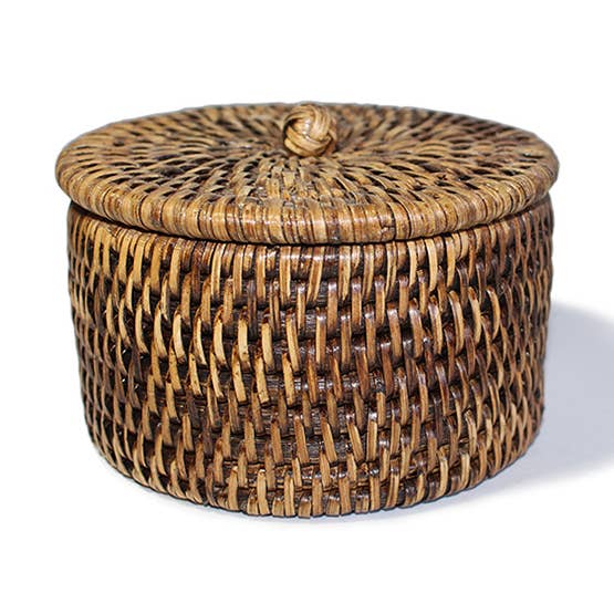 Round Coaster Set 6 w/ Box Knot - AB 4.75x2.75'H for wholesale by Matahari