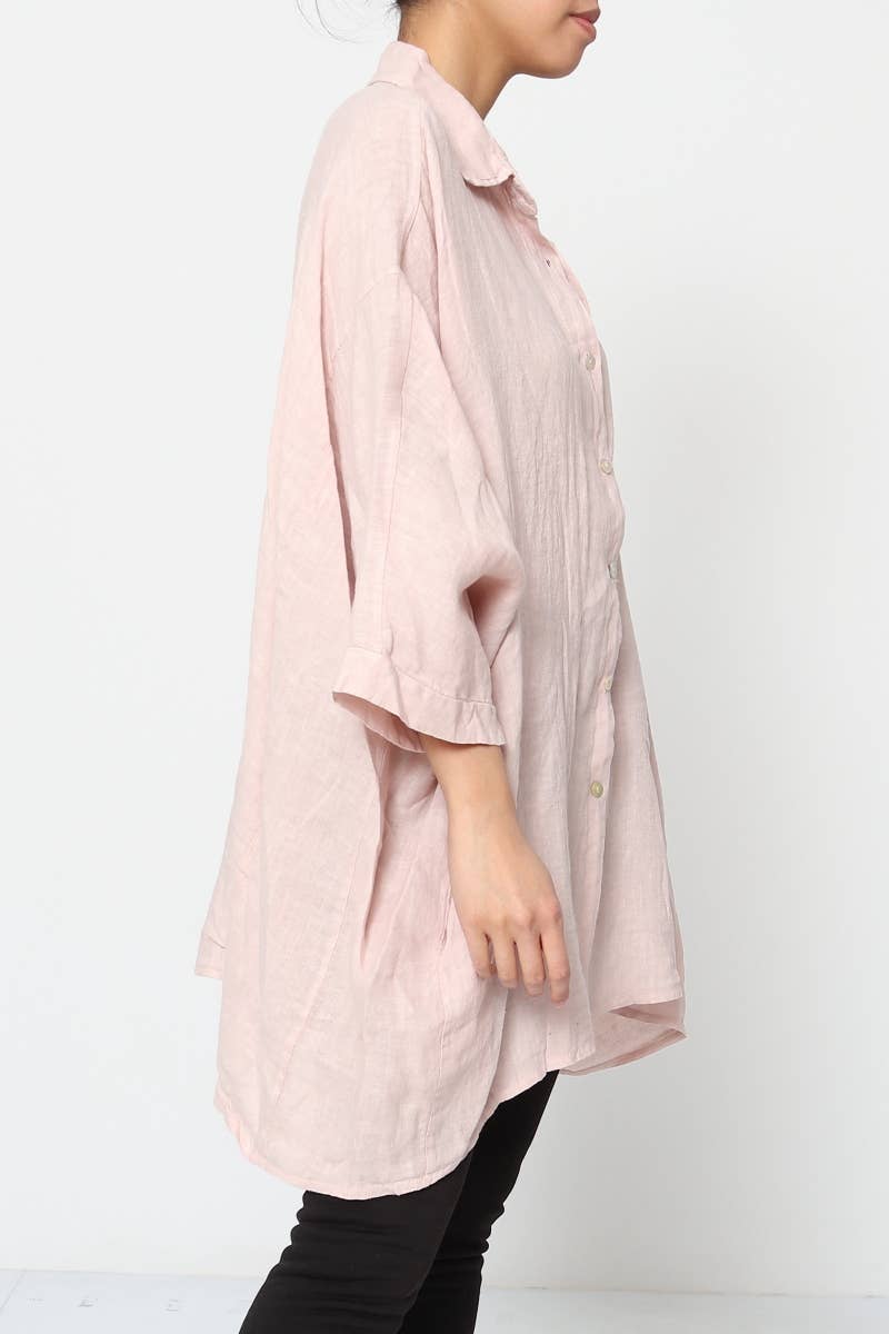 LÉA & LUC - Wholesale Button Down Shirt - Women's - 100% Linen Shirt REF. 285888