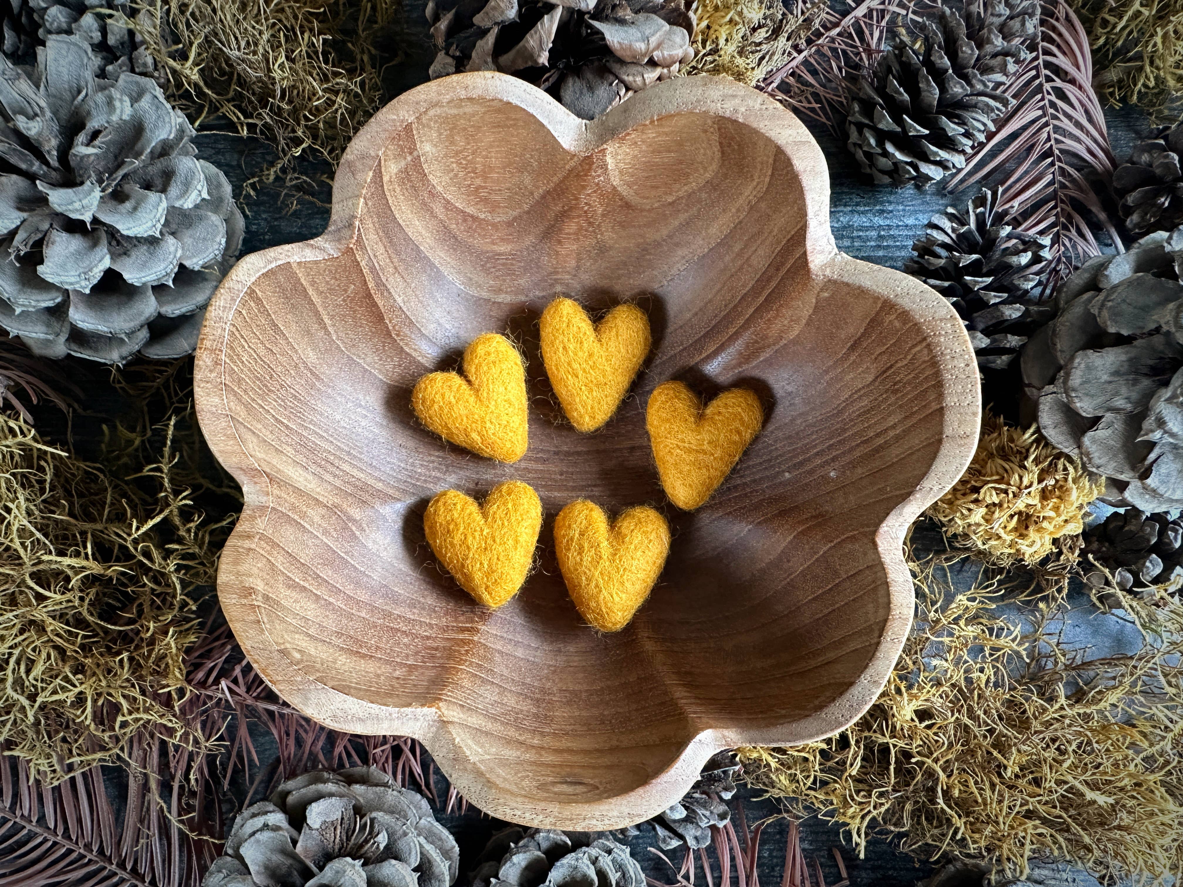House of Moss - Wholesale Decorative Tabletop Object - Wool Heart | Felted Wool Mini Decor | 23 Colors18