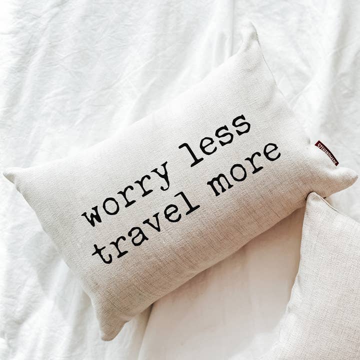 Preocupe Menos Viaje Mais Almofada Lance por atacado de 521handmade