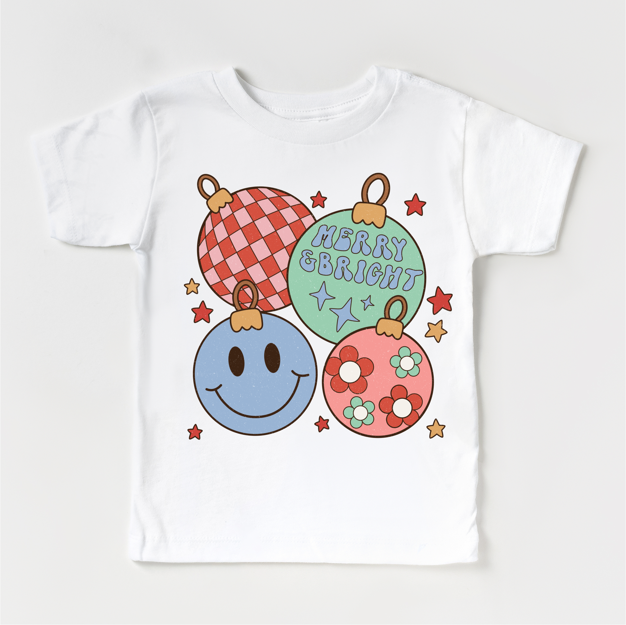 Madi Moosh - Vendita all'ingrosso Maglietta serigrafata - Bambini - Maglietta di Natale Allegra e Brillante - Maglia di Natale1