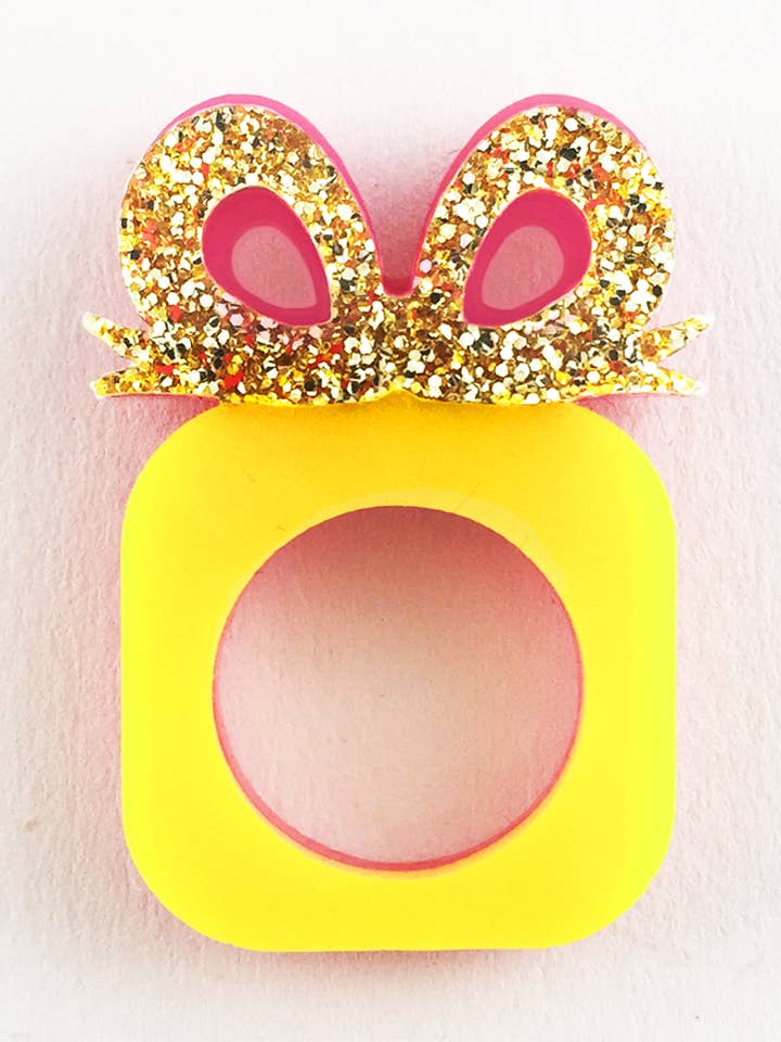 Perfect Present RING Yellow/ Bubblegum Pink for wholesale by Eleanor Moss Studio