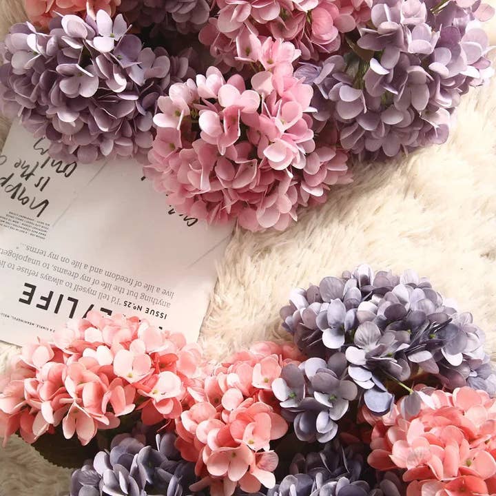 Kiyo Home - Wholesale Artificial Flowers - Artificial Hydrangeas 3-PC Set | Flower Decor | Home Décor8