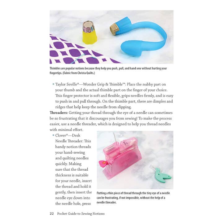 Fox Chapel Publishing - Vente Artisanat, loisirs et bricolage - Guide de poche sur les notions de couture - Guide de référence à emporter2