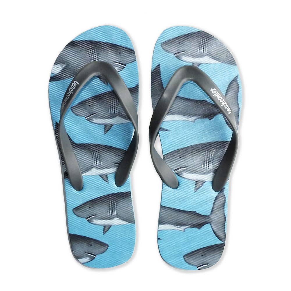 Beachcomber Blue Water - Wholesale Flip Flops - Unisex - Sharks Natural Rubber Flip Flops0