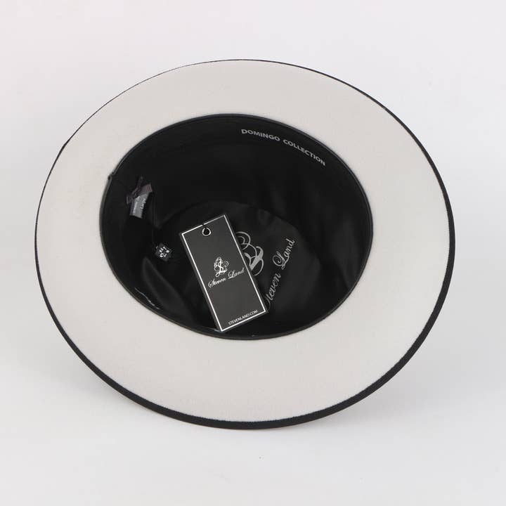 The Domingo Fedora | Fine Australian Wool Hat with Snap Brim | White for wholesale by Steven Land