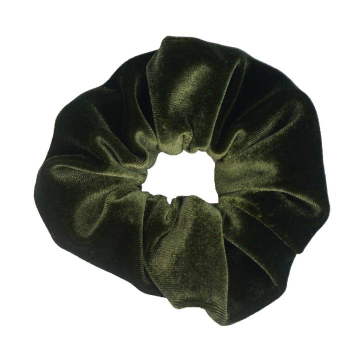Scrunchie Leila verde oscuro para venta al por mayor de La Eva Store