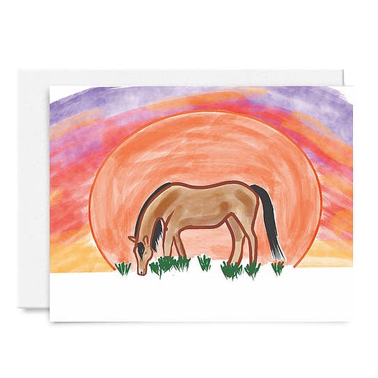 Alle Pferde kommen in den Himmel - Verlust des Tieres - Sympothy Card für den Großhandel von P.S. by Carrie