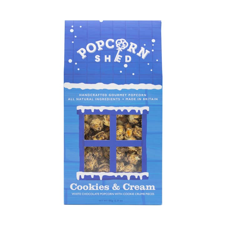Cookies & Cream Gourmet Popcorn Snackbox für den Großhandel von Popcorn Shed