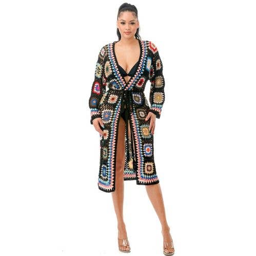 VIRKAD KOFTA MED LAPPDETALJ för wholesale av LOVE SENSE