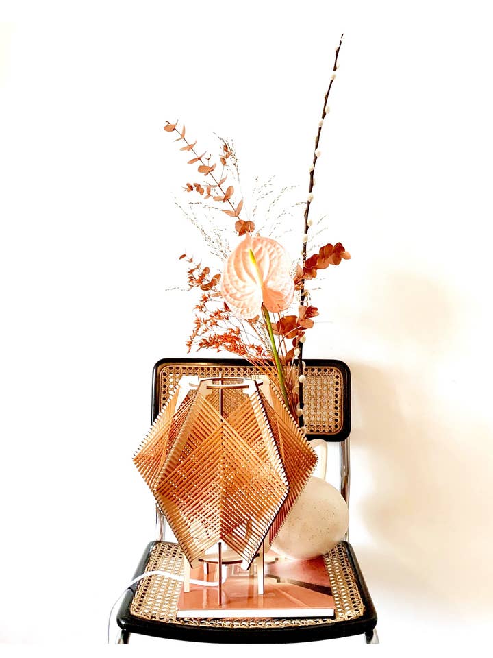 Stockholm light oak table lamp for wholesale by Atelier Mathilde Louise