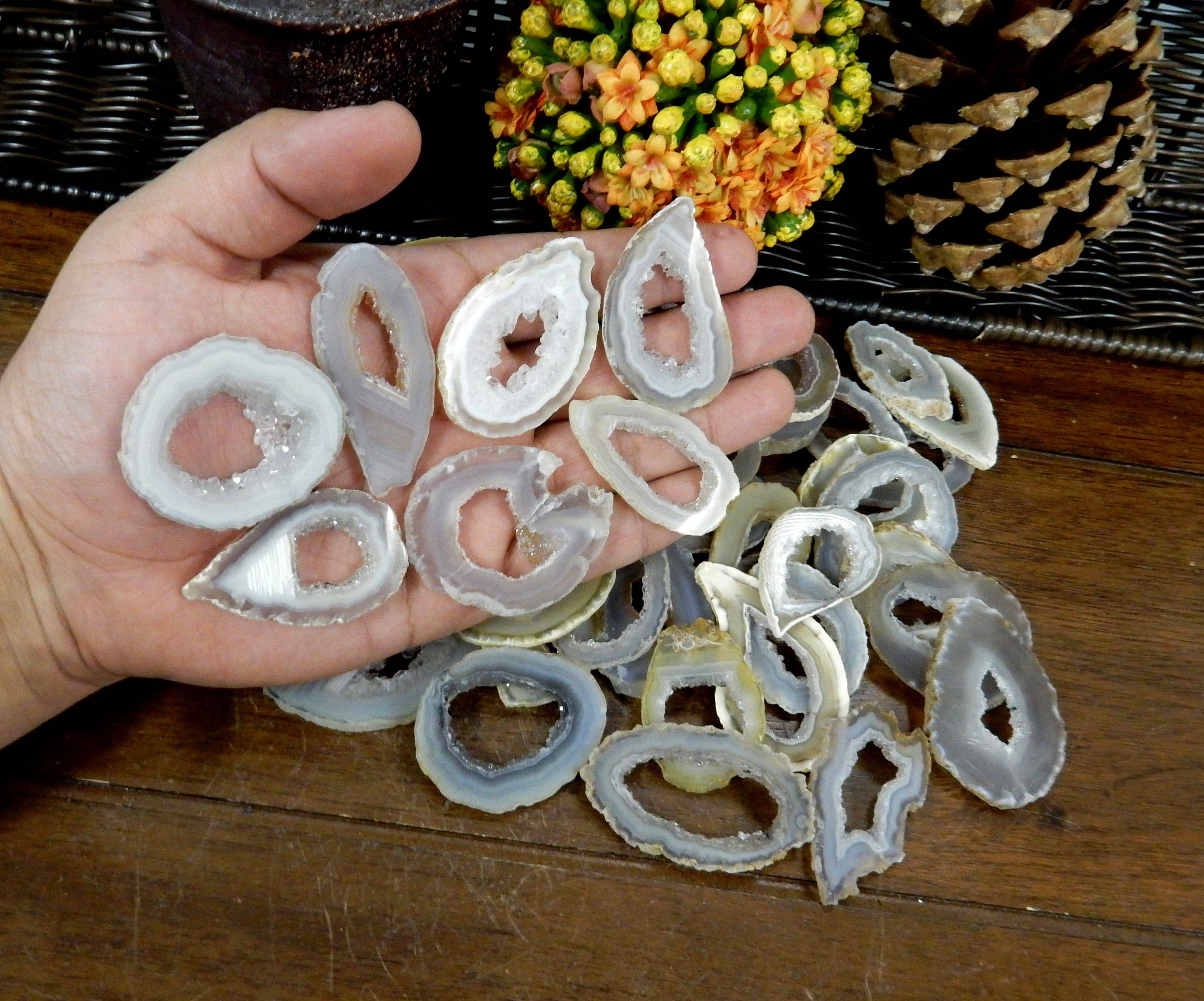 Rock Paradise – Engroshandel Spirituelle sten og krystaller – Krystal Druzy agatskiver med naturligt Druzy Center11