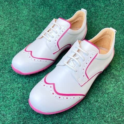 Shoes -
Emma Matte White/Fuchsia for wholesale by Nailed Golf LLC
