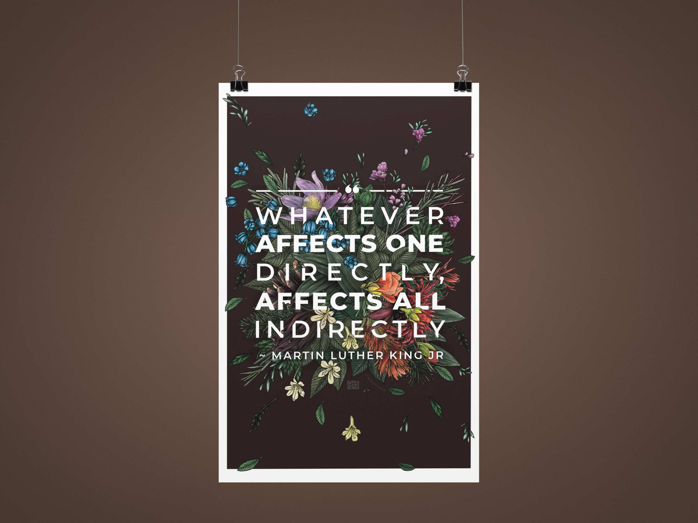Transpainter - Wholesale Art Print - Martin Luther King Quote Poster | Floral Diversity Art Print5