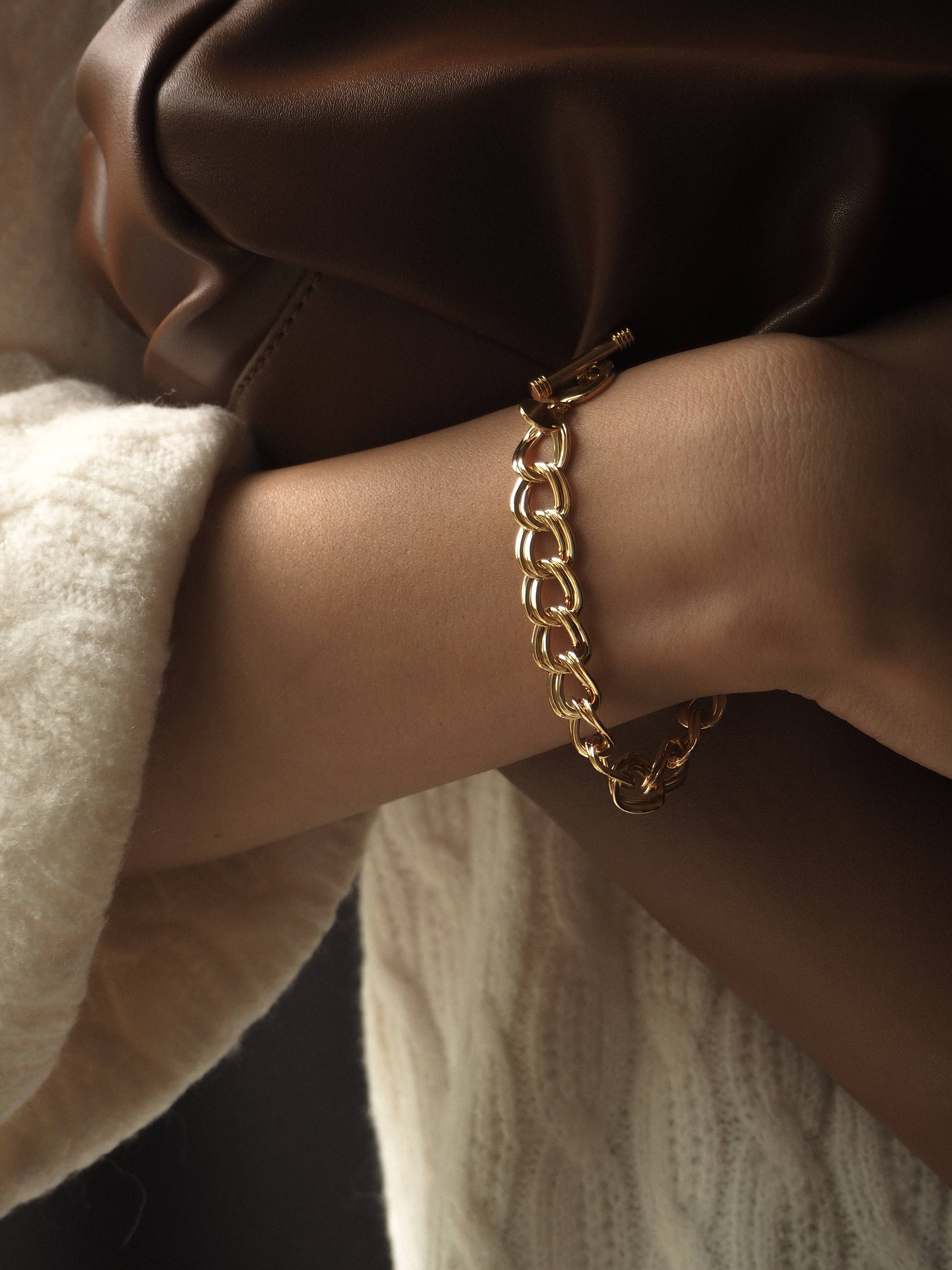 Patty Rose Jewellery – wholesale Link & chain bracelet – Chain No.1 Bracelet - Gold1