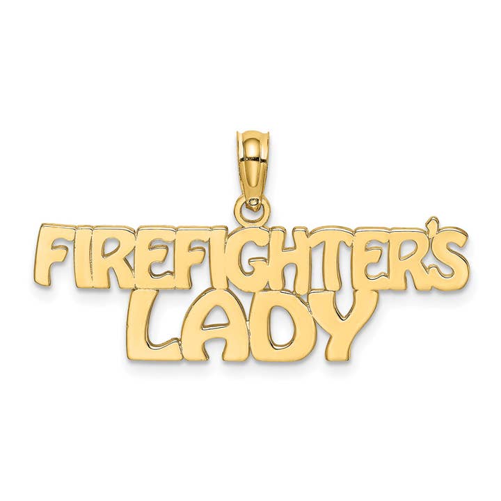 10k FIREFIGHTER'S LADY Charm for wholesale by Sophia Jewelers