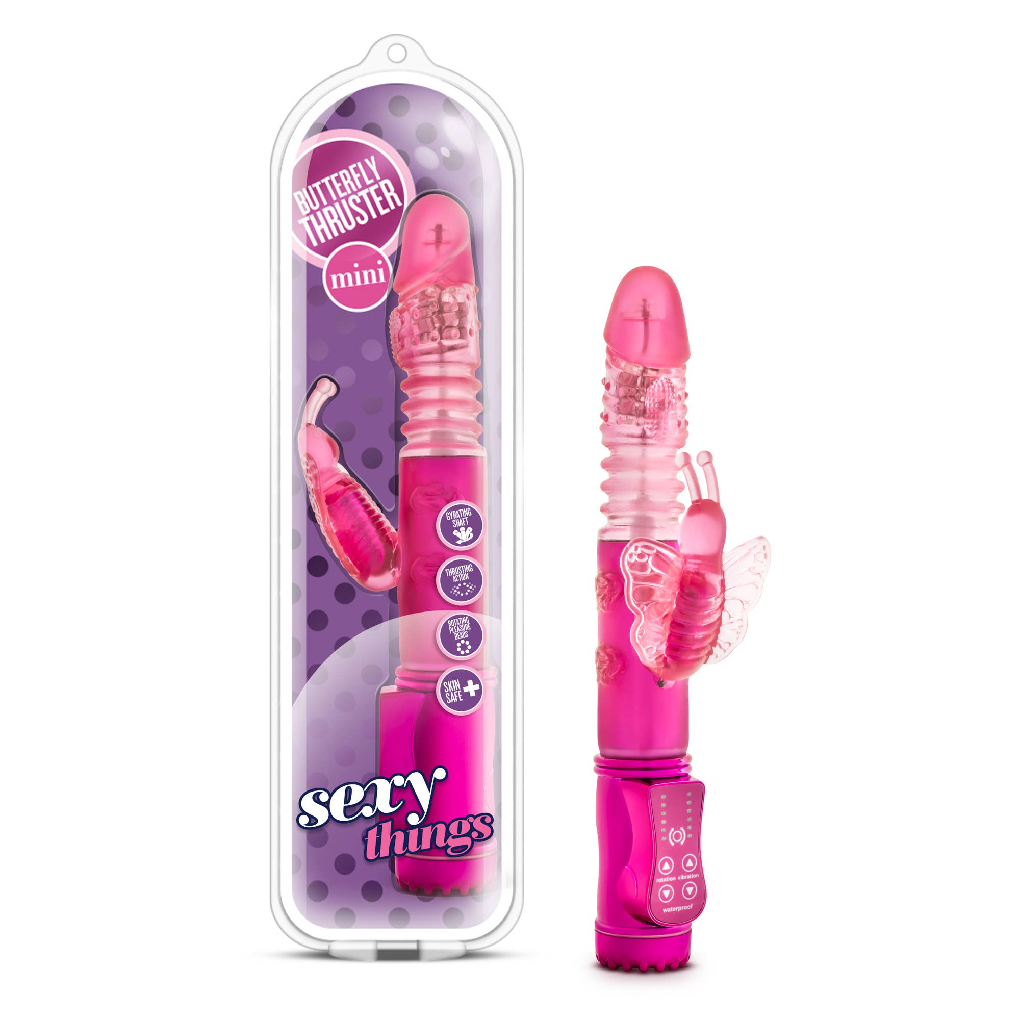 Blush - Wholesale Sex Toy - Sexy Things - Butterfly Thruster Mini - Fuchsia0
