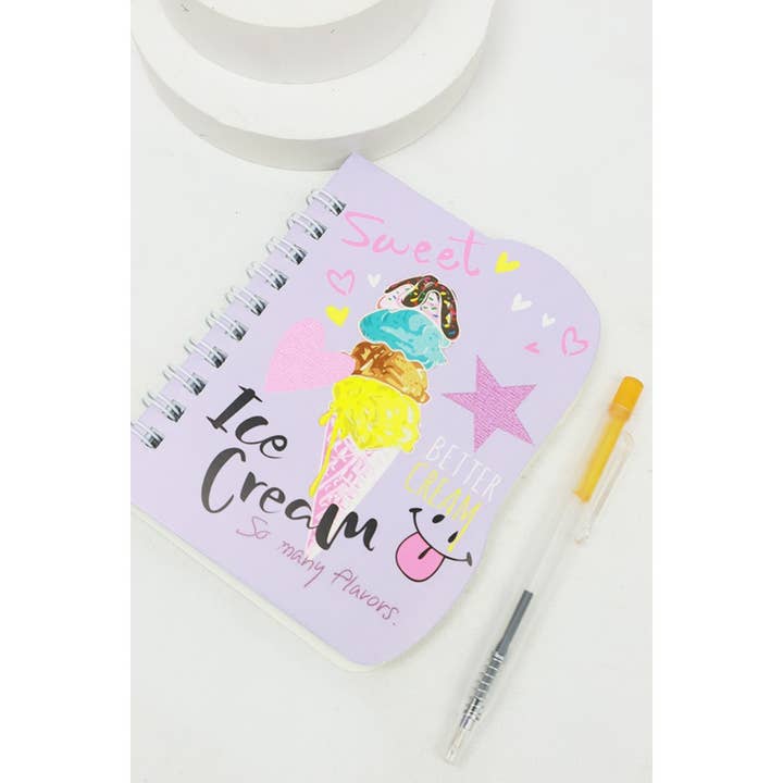 MIX COLOR Ice Cream and Cup Cake NoteBook with Pen Set for wholesale on Faire