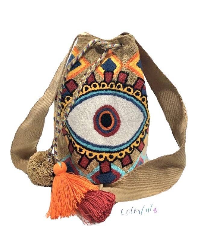 Colorful 4U - Wholesale Crossbody Bag - Women's - Evil Eye Bohemian Bag | Boho Bag for summer1