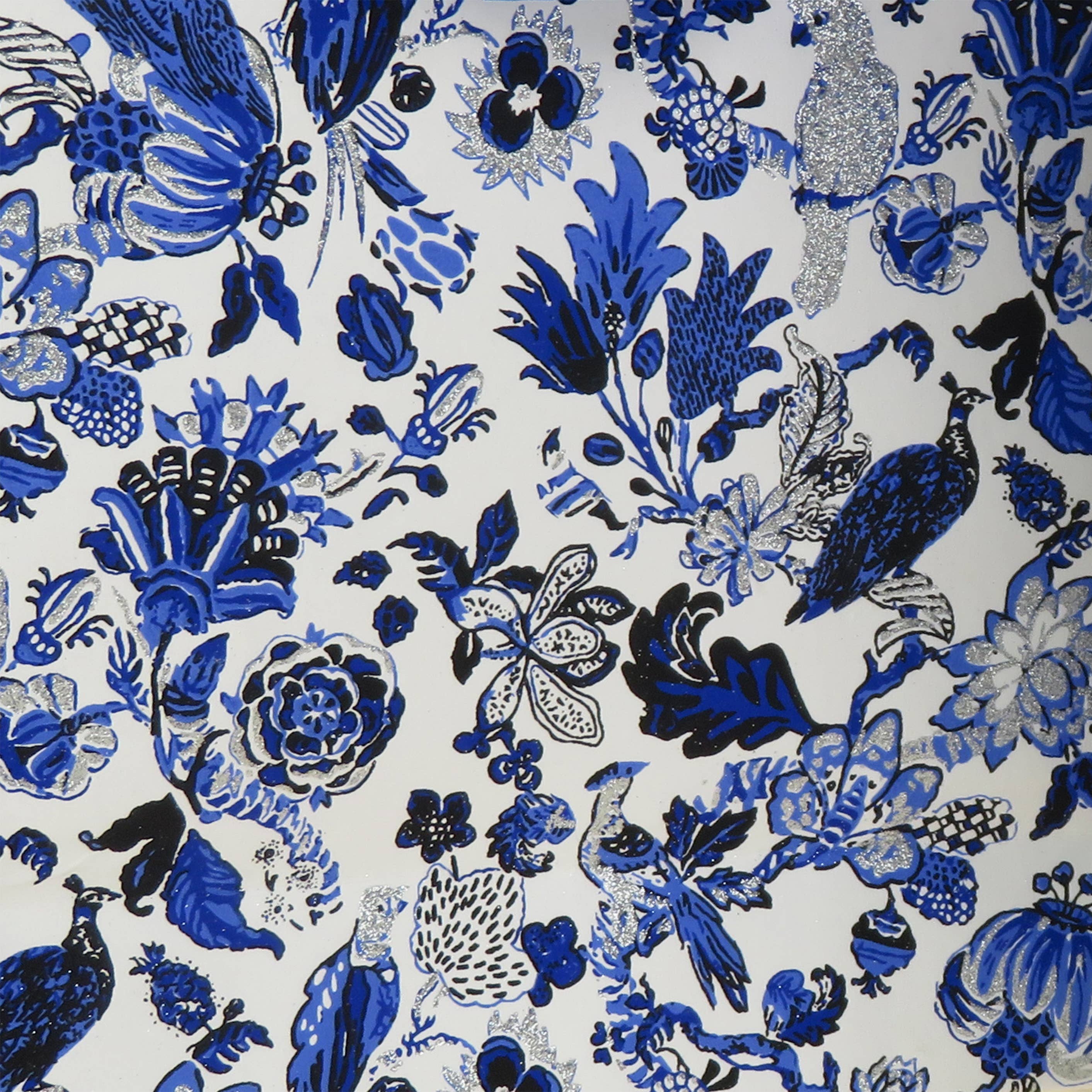 Epigram - Wholesale Gift Bag - Blue & White Flowers and Birds Craft Paper Bag2