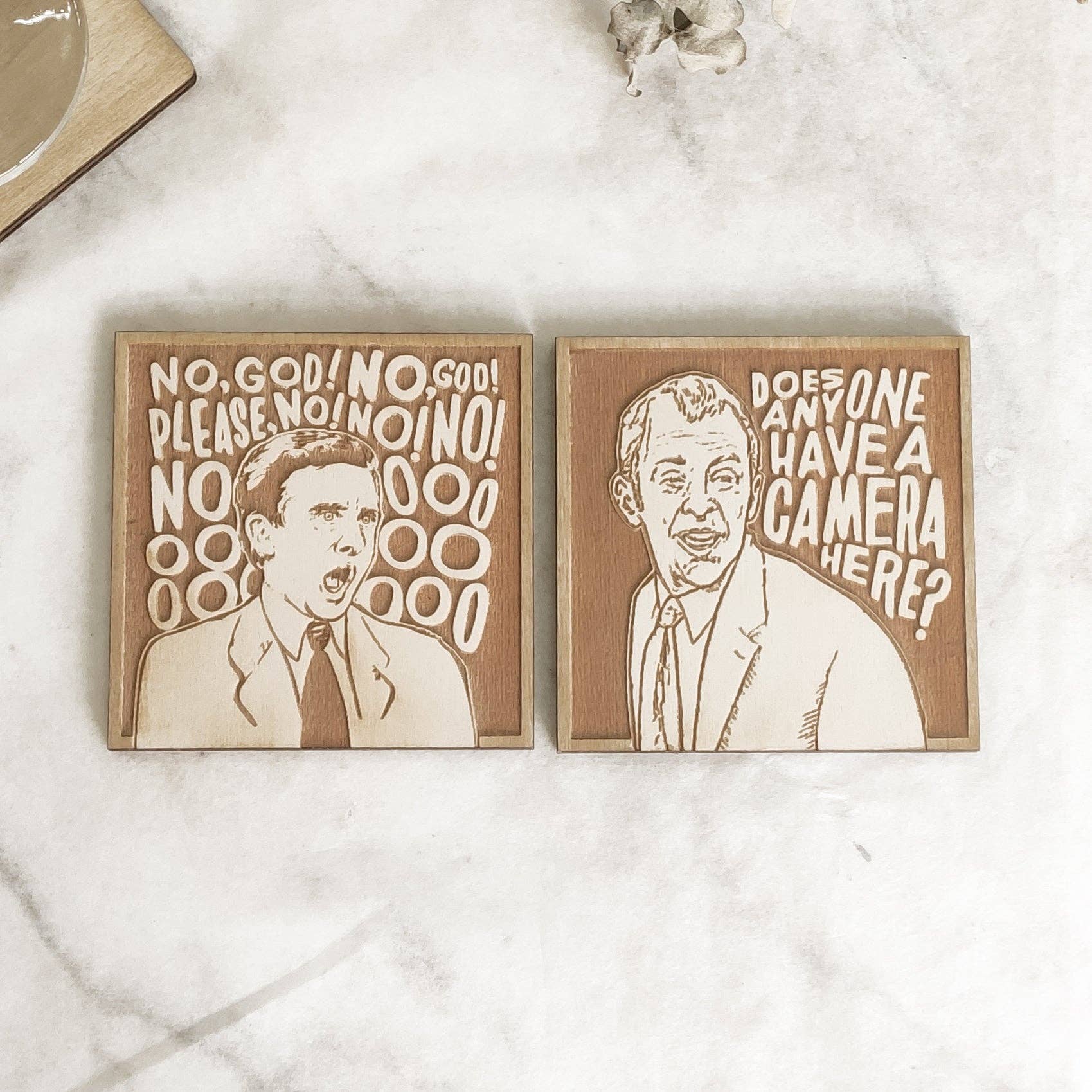Studio Rima - Wholesale Coasters - Set of 12 The Office Wooden Coasters - TV Show - Cinema Gift4