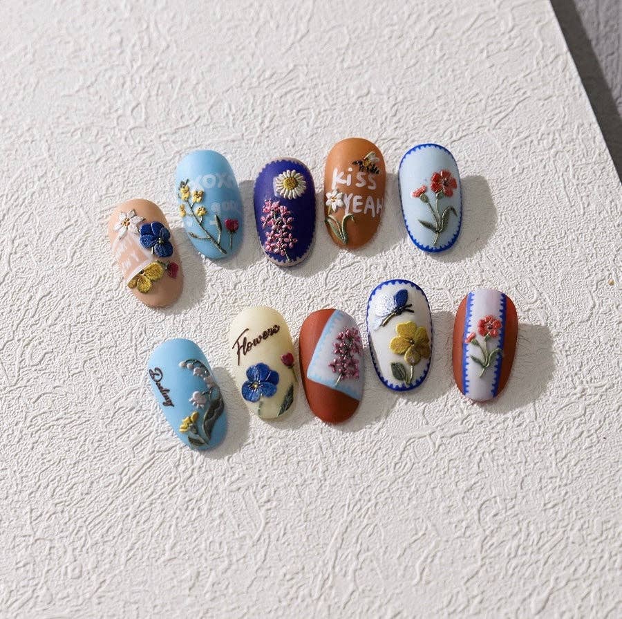 Hello Claws Limited – wholesale Nail art/decal – Hello Claws | Wild Flower 5D Nail Deco Sticker3