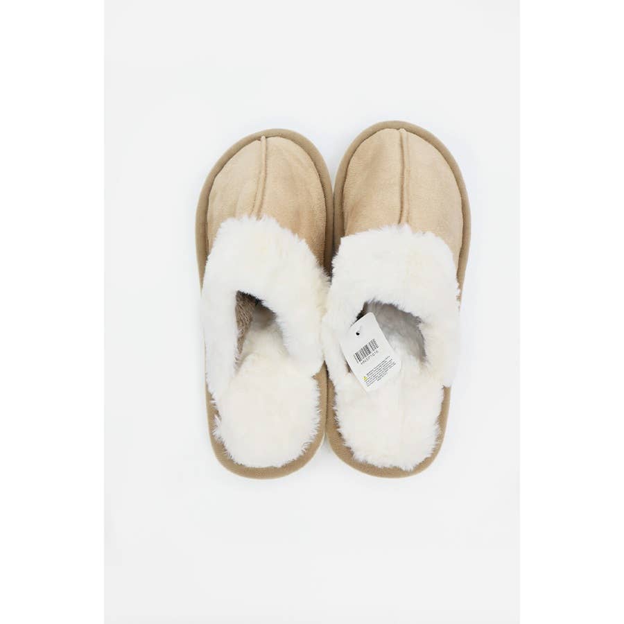 MÉLANGER LA COULEUR Pantoufles en fausse fourrure floue en vente sur Faire4
