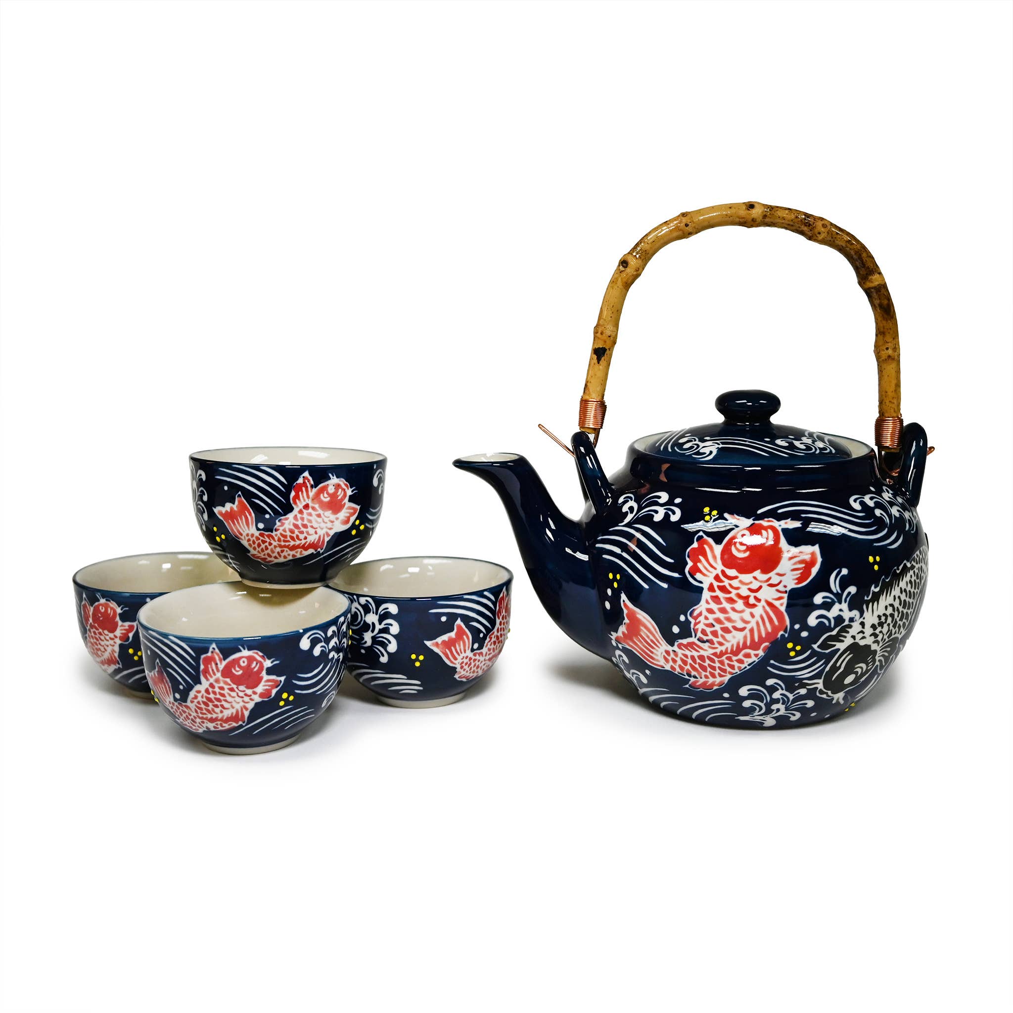 Fuji Merchandise Corporation - Vente Service à thé - ENSEMBLE À THÉ MIRA – POISSON KOÏ ROUGE0