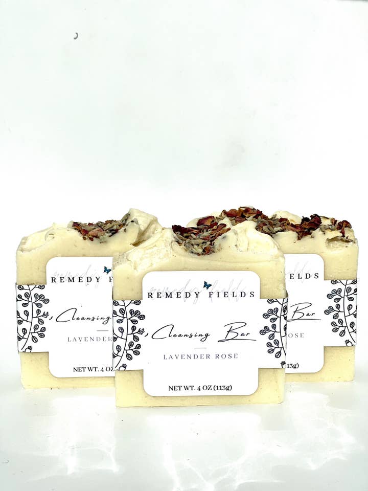 Lavender Rose Cleansing Bar for wholesale by Remedy Fields