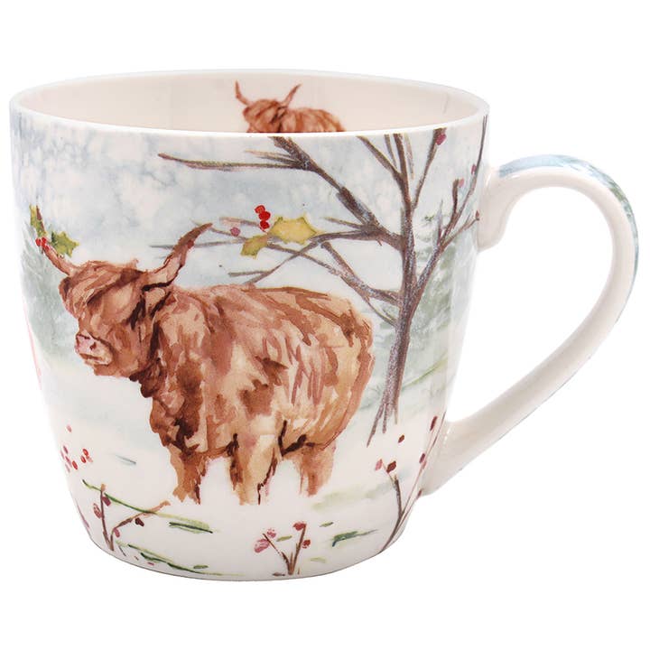 Highland Cow Jennifer Rose Christmas Gift Box Set of 2 for wholesale by Joe Davies