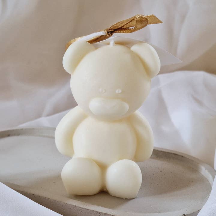 Teddy bear decorative soy wax candle for wholesale by Your Nice Things - Candles -