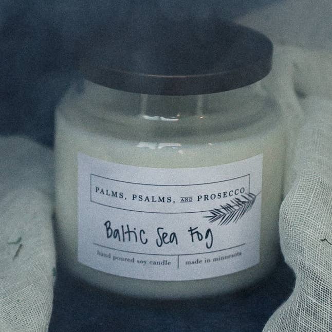 Baltic Sea Fog Soy Candle for wholesale by Palms, Psalms, & Prosecco