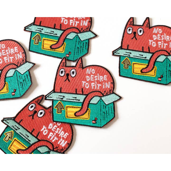 RippleSplash Studio - Wholesale Patch - No Desire to Fit In Cat Iron-On Patch5