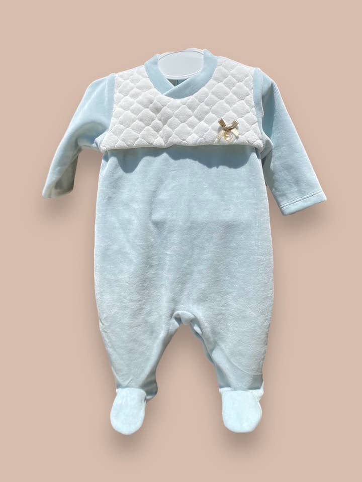 Babygrow laminado verde água for wholesale by Isabella – Exquisite Babywear