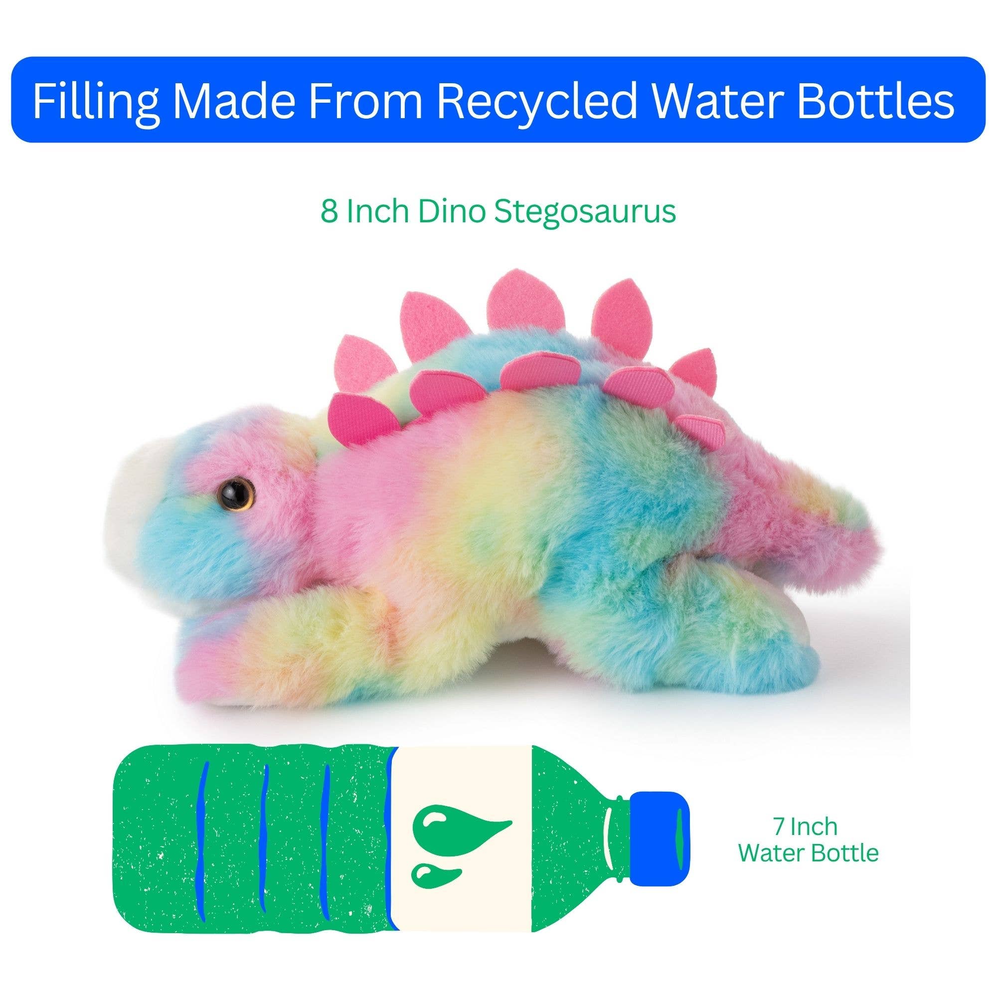 The Petting Zoo - Venta al por mayor Peluche - Niños y bebés - Scoopz Dino Stegosaurio /Dinosaurio Pequeño 8" (20cm)4