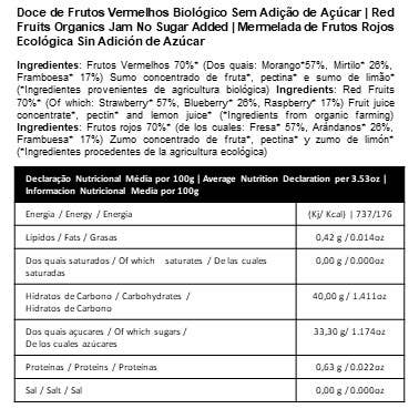 Casa da Prisca - Venta al por mayor Mermelada/gelatina - Caramelo 100% orgánico de frambuesa, frutos rojos y fresa4