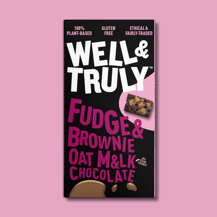 Choc Fudge Brownie Oat M&LK Chocolate 10x90g for wholesale by Well&Truly