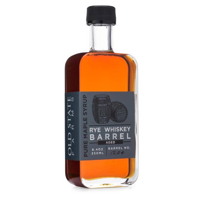 Old State Farms - Wholesale Maple Syrup - Rye Whiskey Barrel Aged Maple Syrup - 8.4oz - 250ML