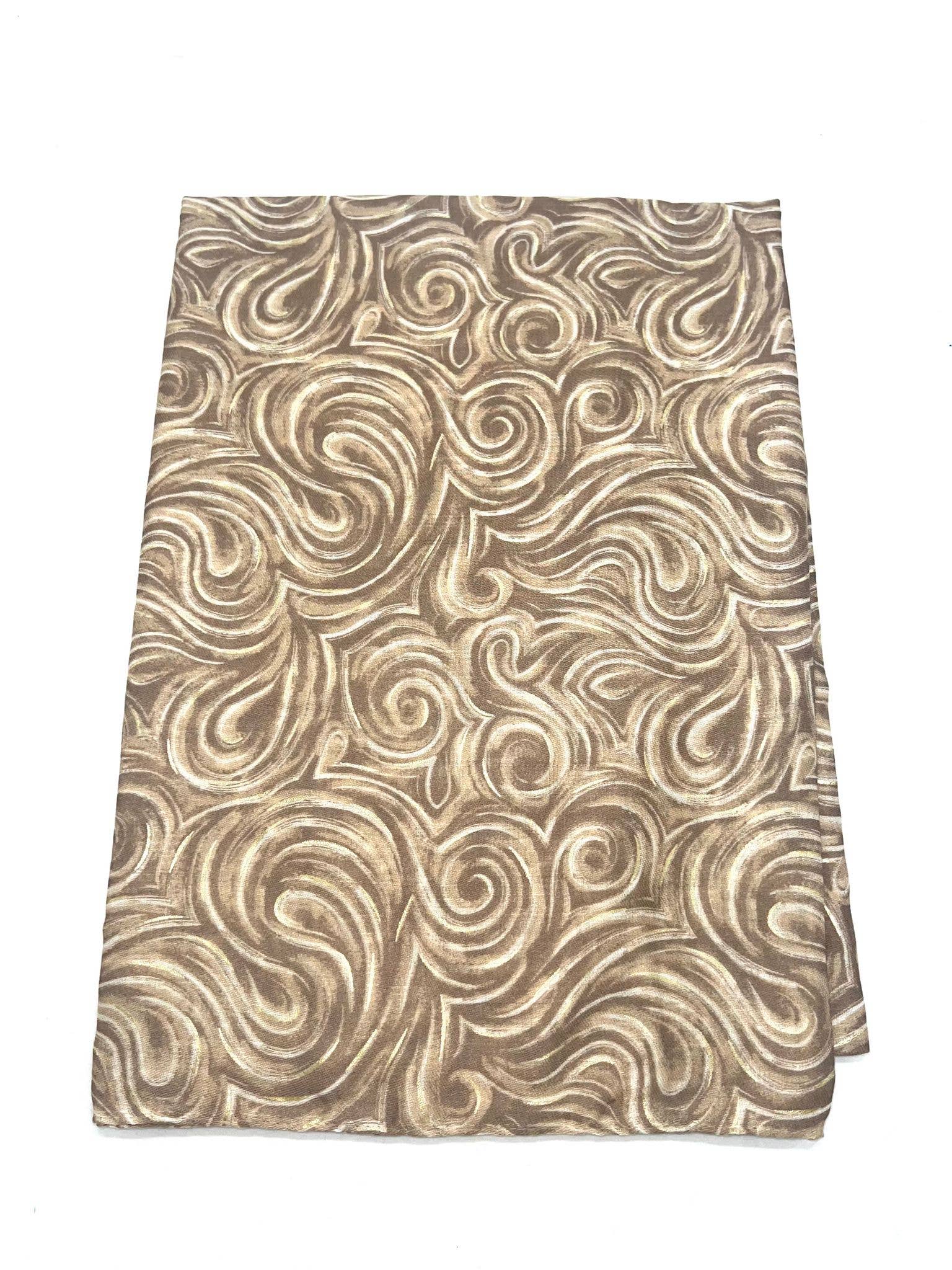 LINETA - Vendita all'ingrosso Sciarpa - Donna - HH-279 Sciarpa stampata motivo a spirale con doratura11