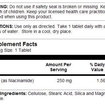 KAL - Wholesale Oral Supplement/Vitamin - Niacinamide Tablets 250 mg1